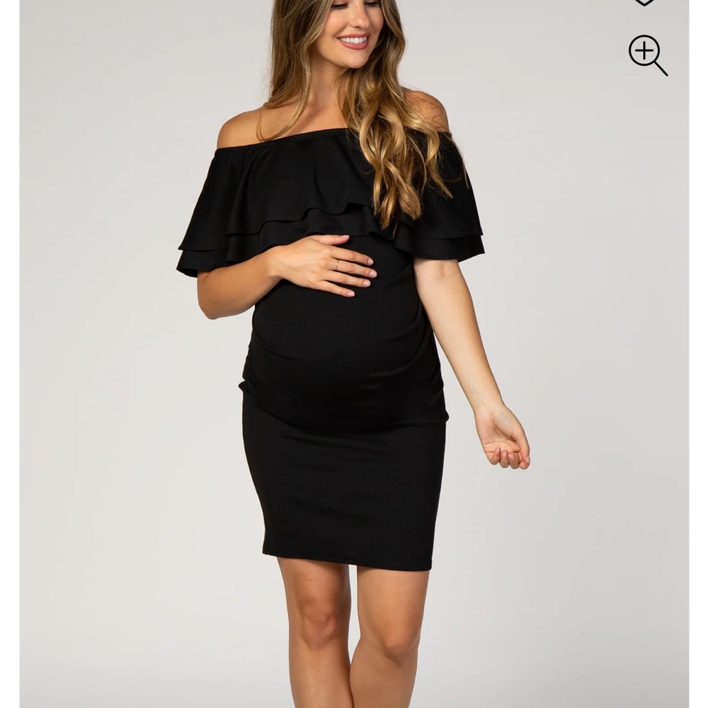 NWOT PinkBlush, black, off the shoulder, cocktail dress, MATERNITY, never worn